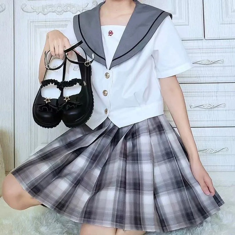 kawaii Lolita shoes Cute star buckle platform shoes Japanese uniform JK shoes sweet low heel Mary Jane shoes college girls shoes