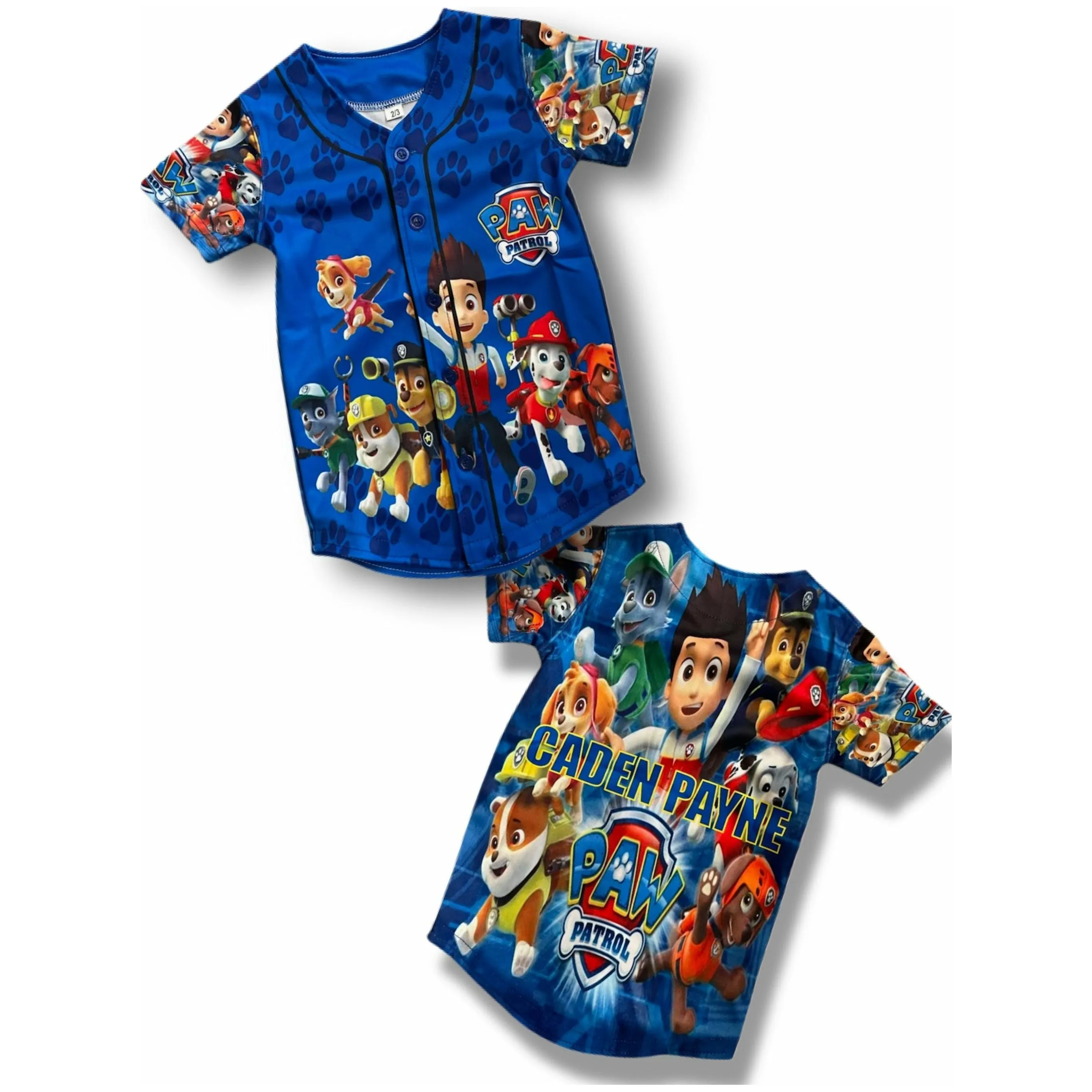 Kids blue Paw Patrol Baseball jersey