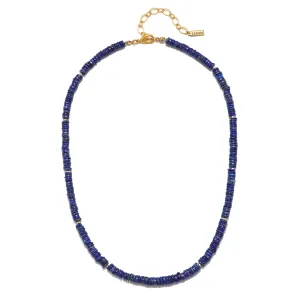 Lapis Heishi Beaded Necklace