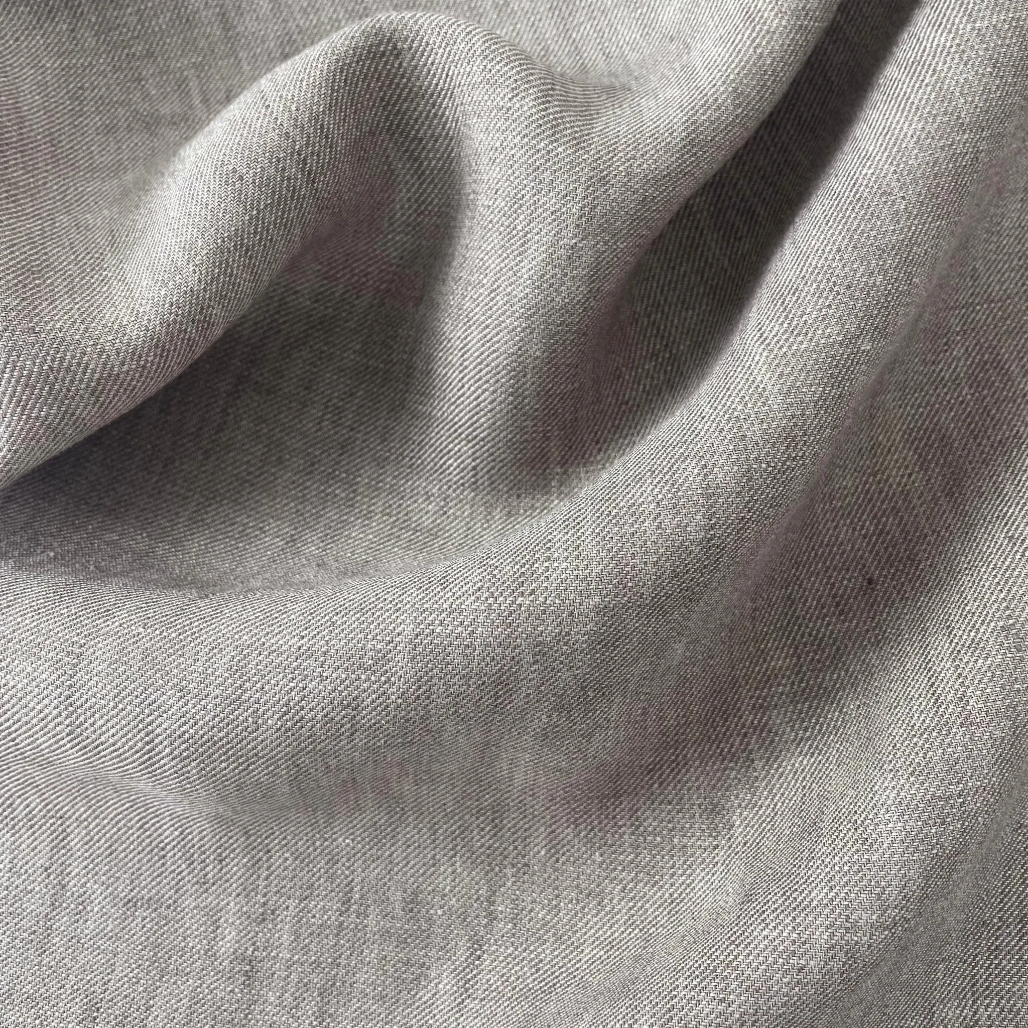 Linen Brown Twill Fabric 7543