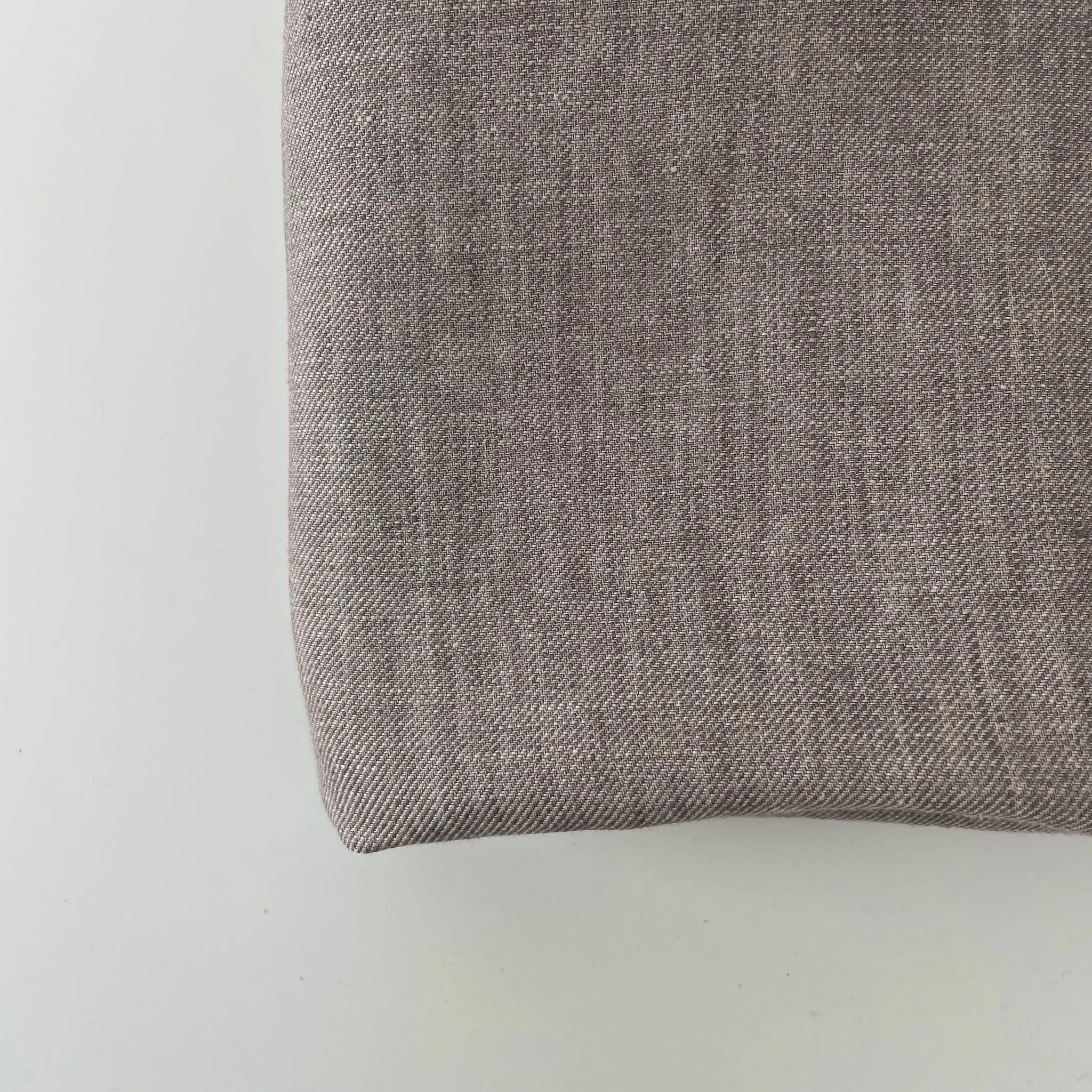 Linen Brown Twill Fabric 7543