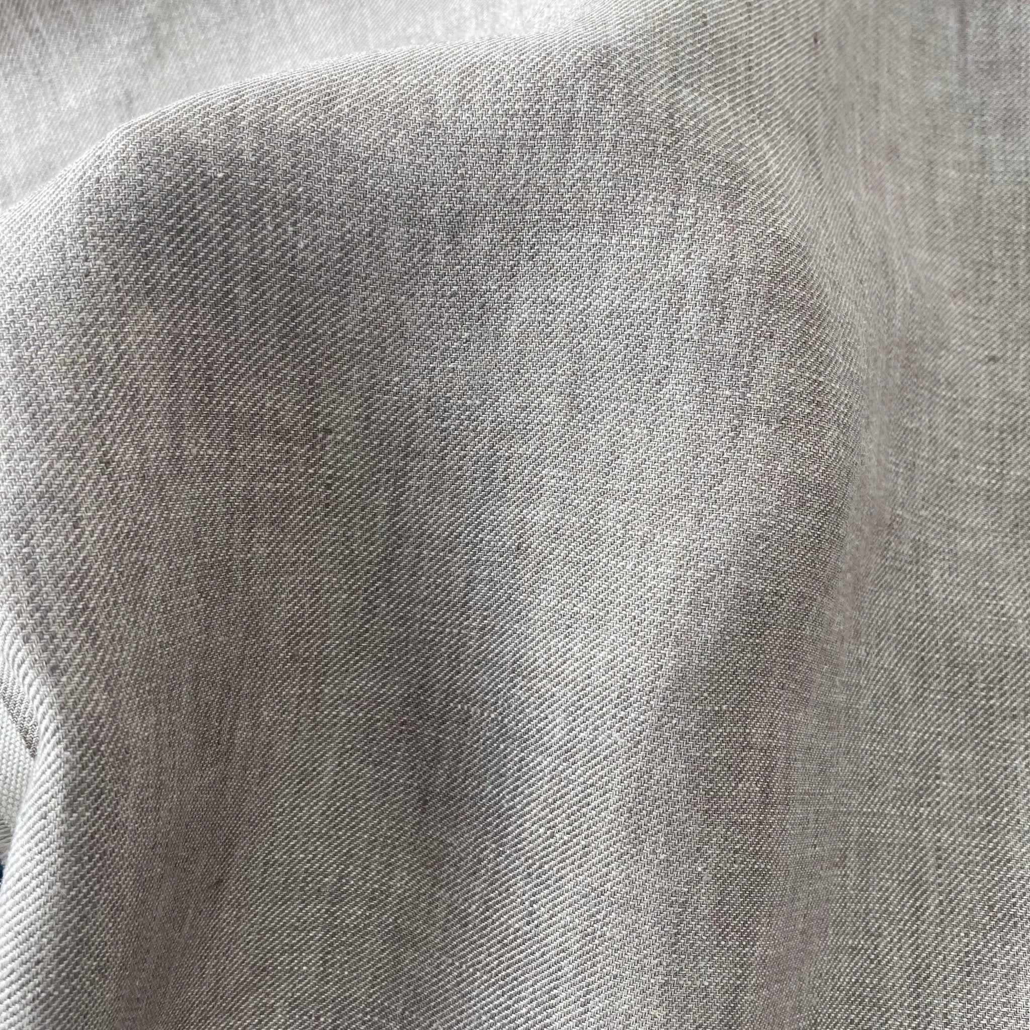 Linen Brown Twill Fabric 7543