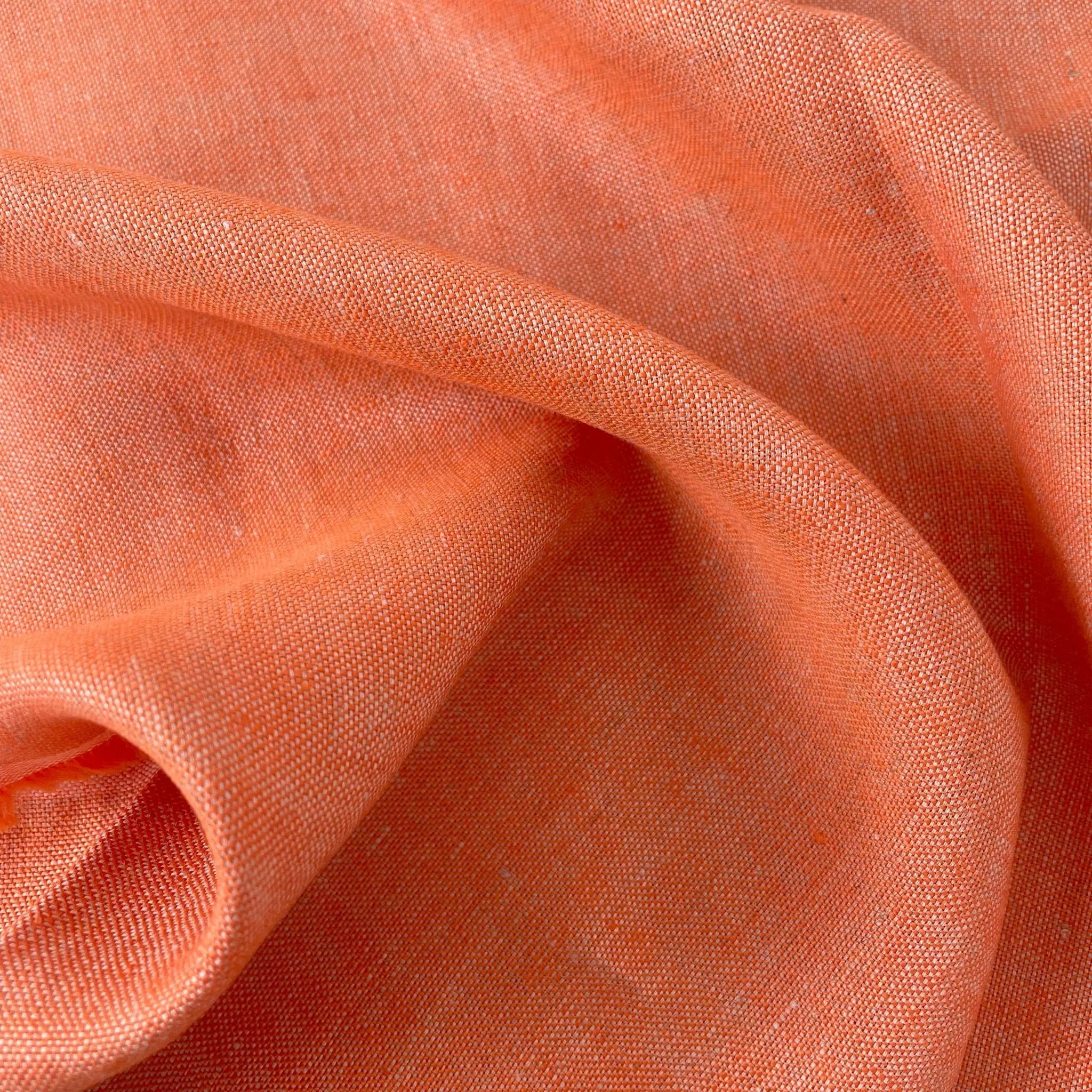 Linen Orange Dot Fabric 3509