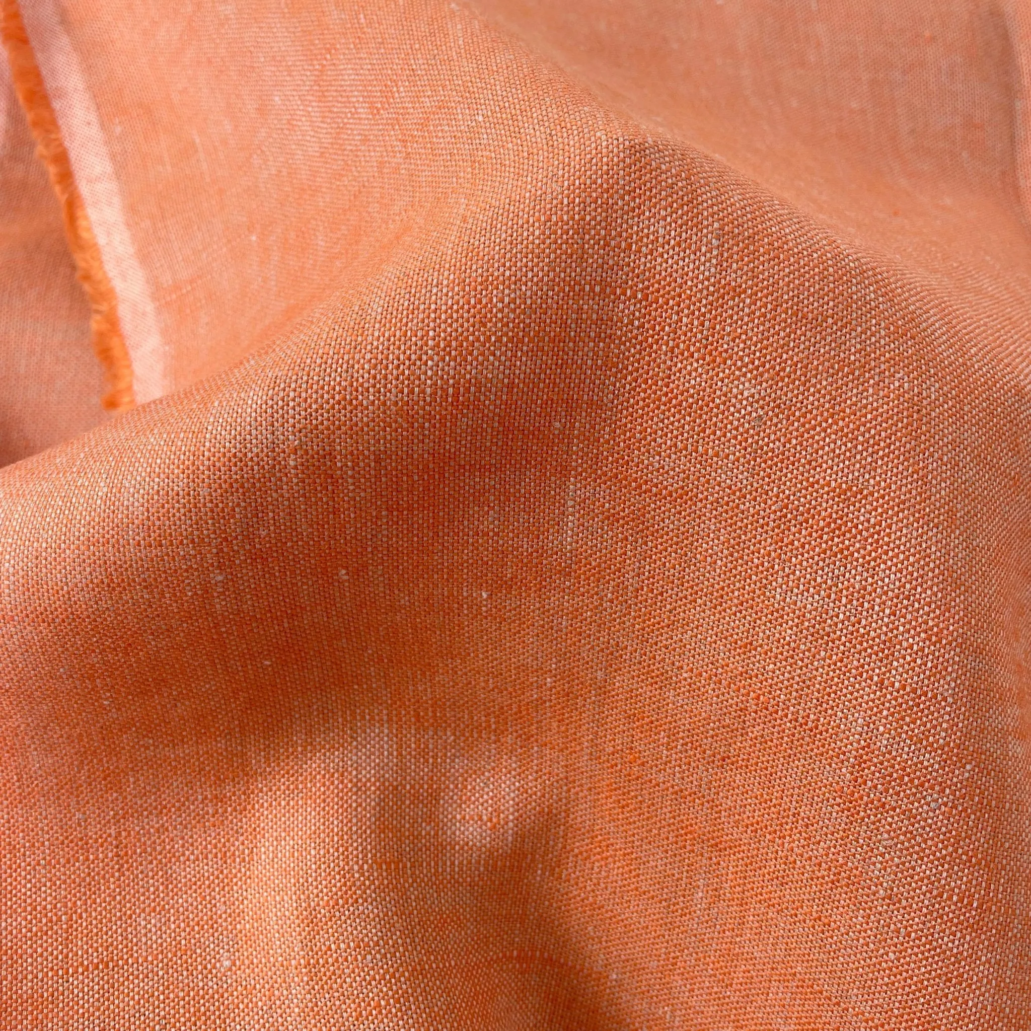 Linen Orange Dot Fabric 3509