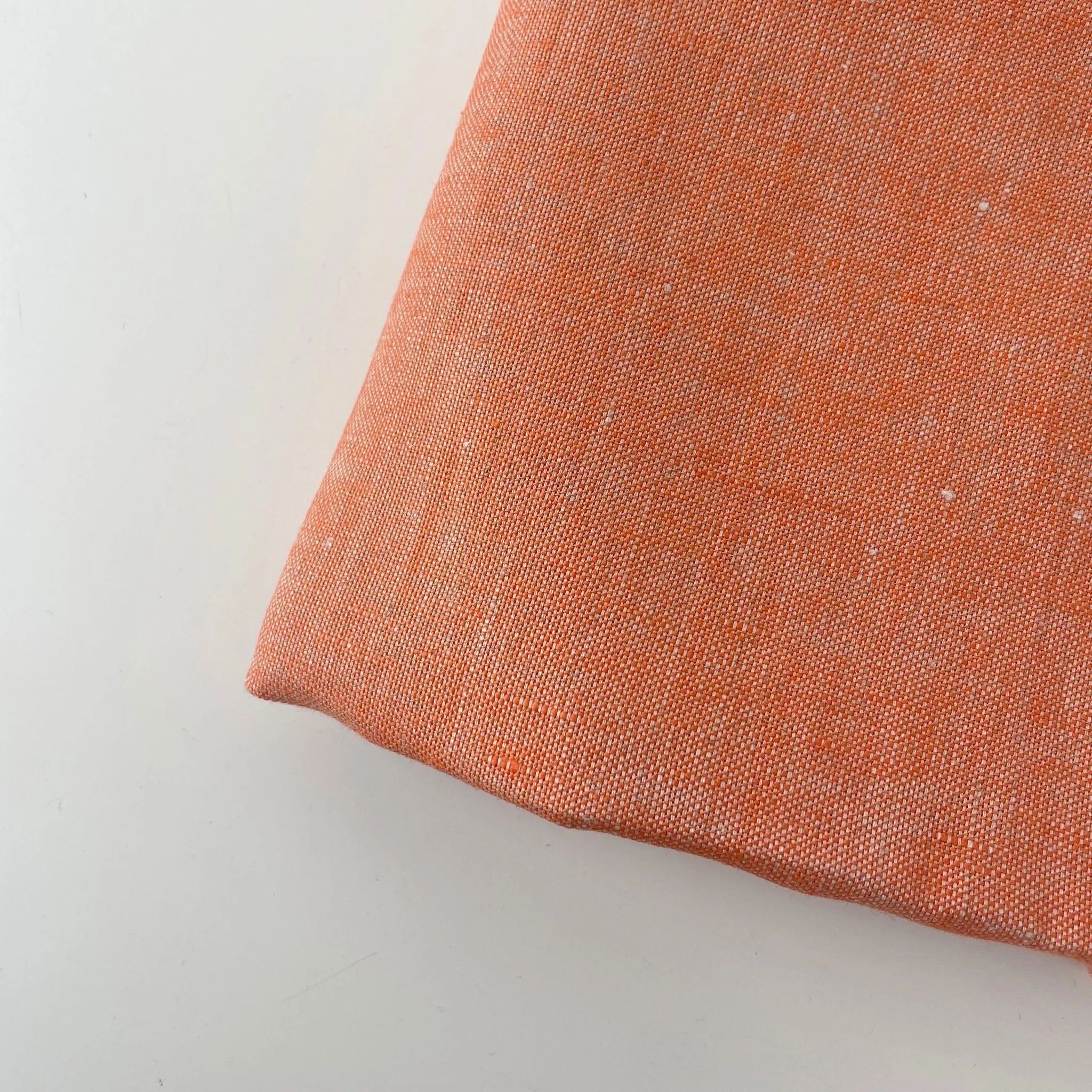 Linen Orange Dot Fabric 3509