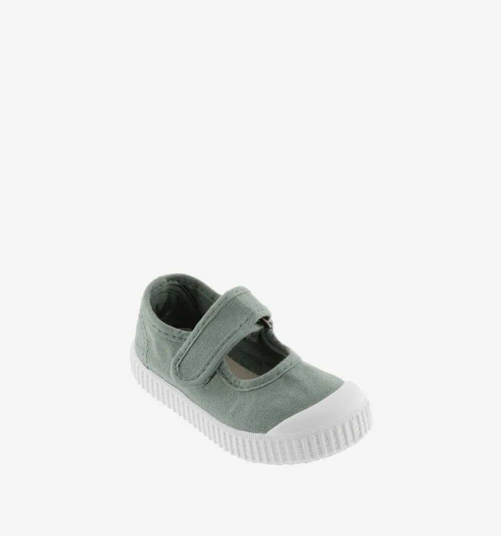 Mary Jane Canvas Shoes, Jade