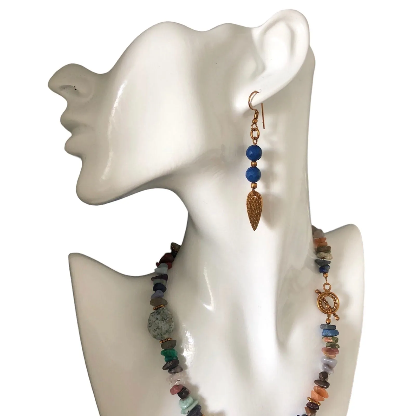 Multi-colour Natural Stones Beaded Necklace