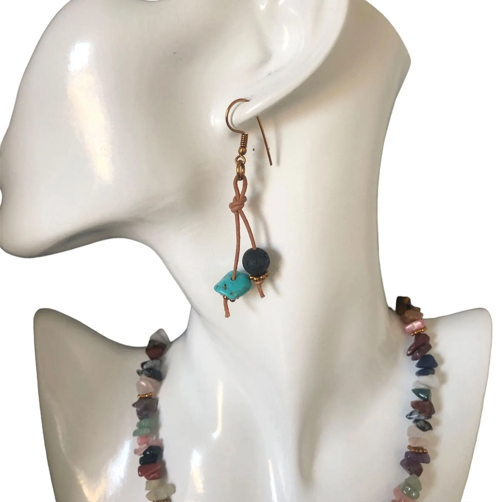 Multi-colour Natural Stones Beaded Necklace