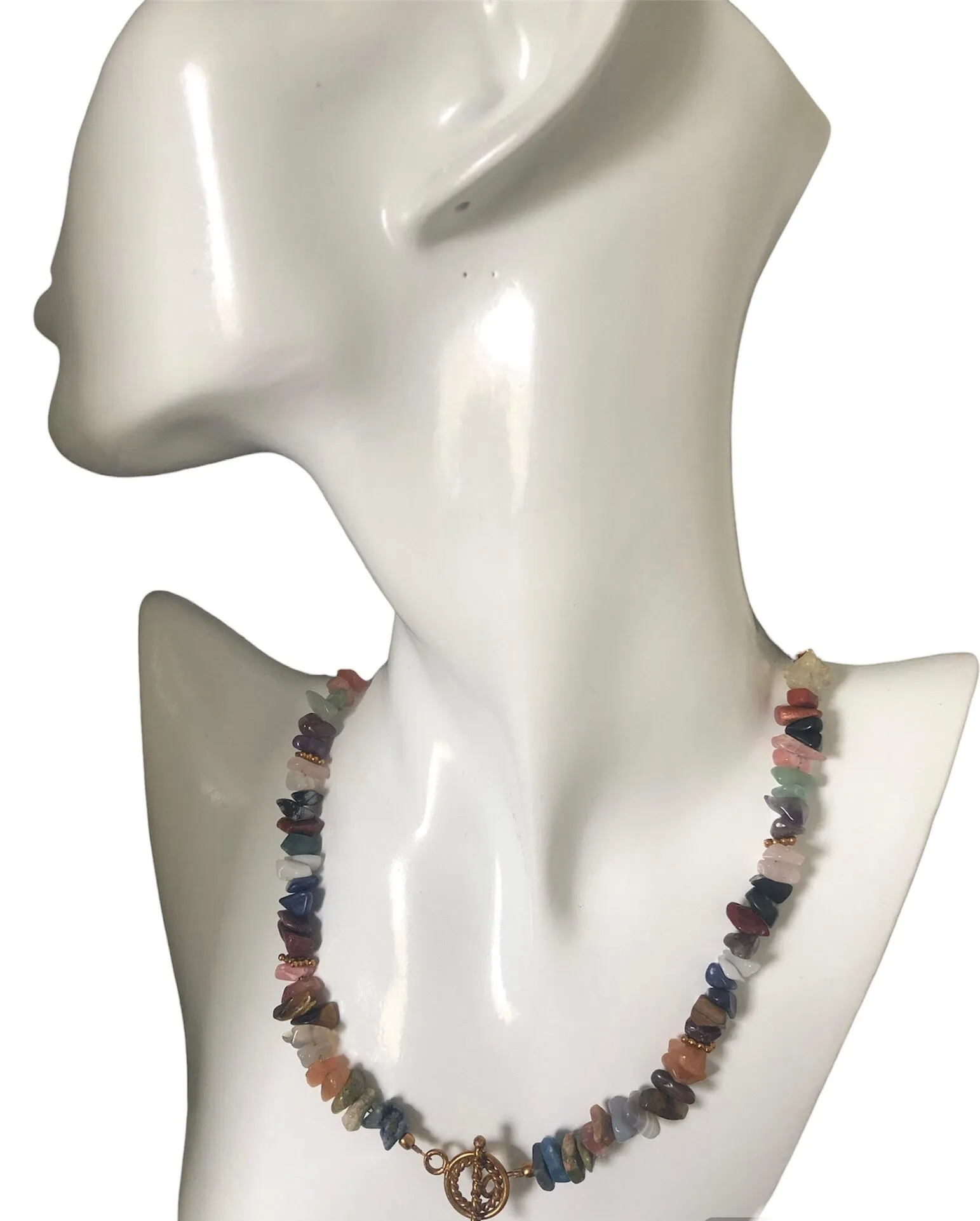 Multi-colour Natural Stones Beaded Necklace