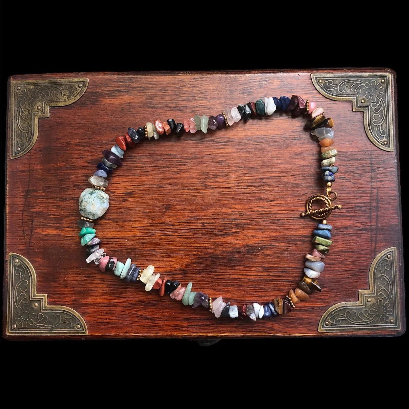 Multi-colour Natural Stones Beaded Necklace