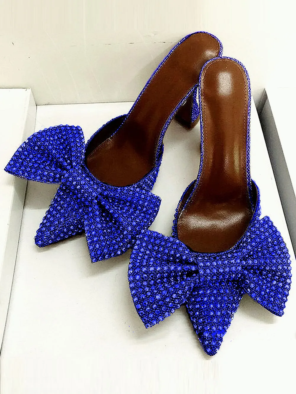 Pointed Toe Bow High Heels Pumps