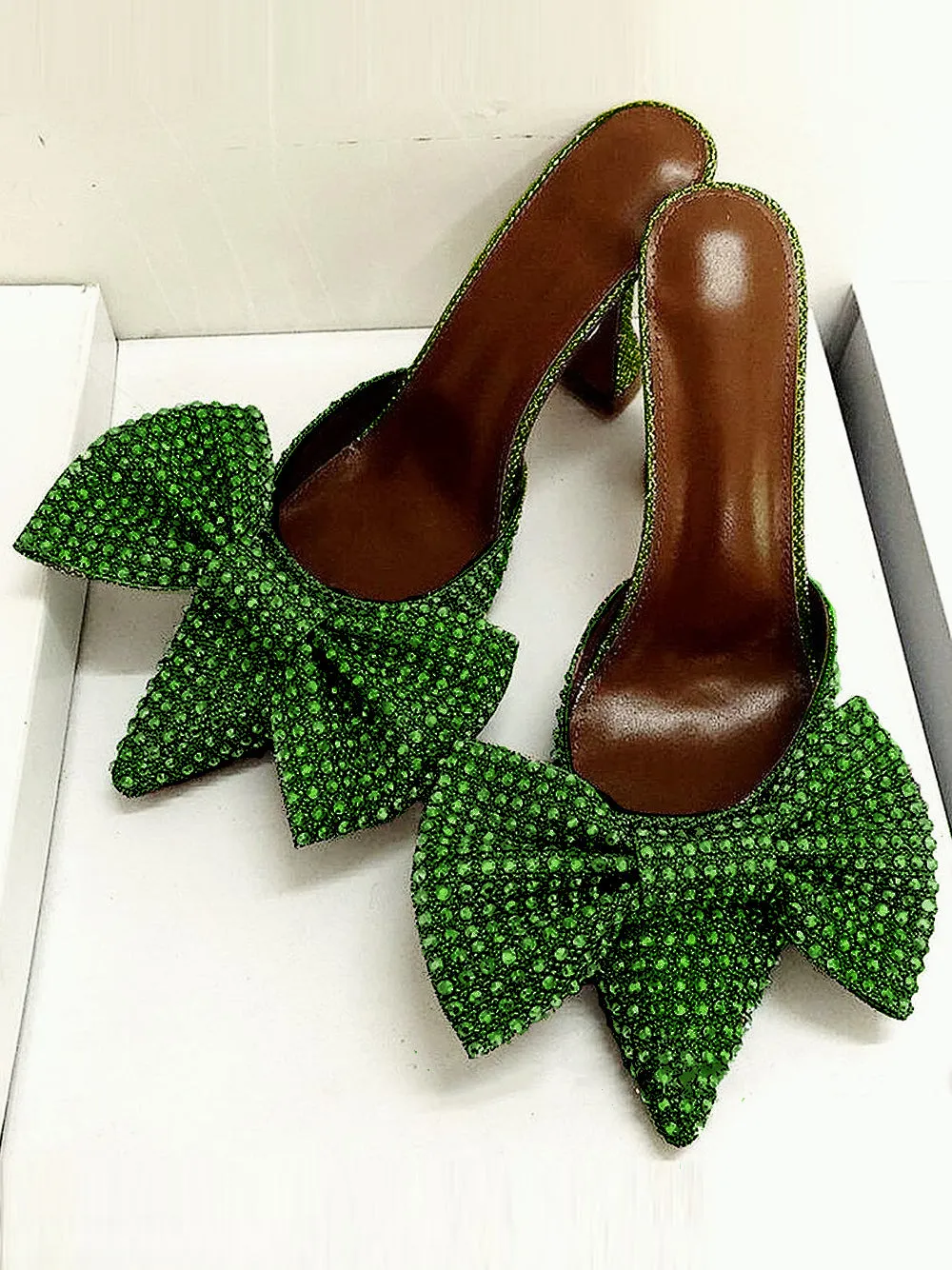 Pointed Toe Bow High Heels Pumps