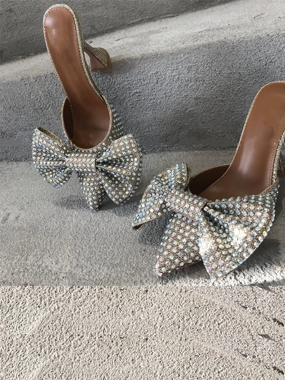 Pointed Toe Bow High Heels Pumps