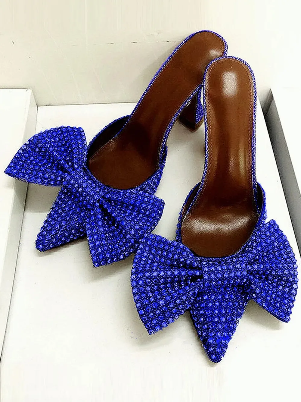 Pointed Toe Bow High Heels Pumps