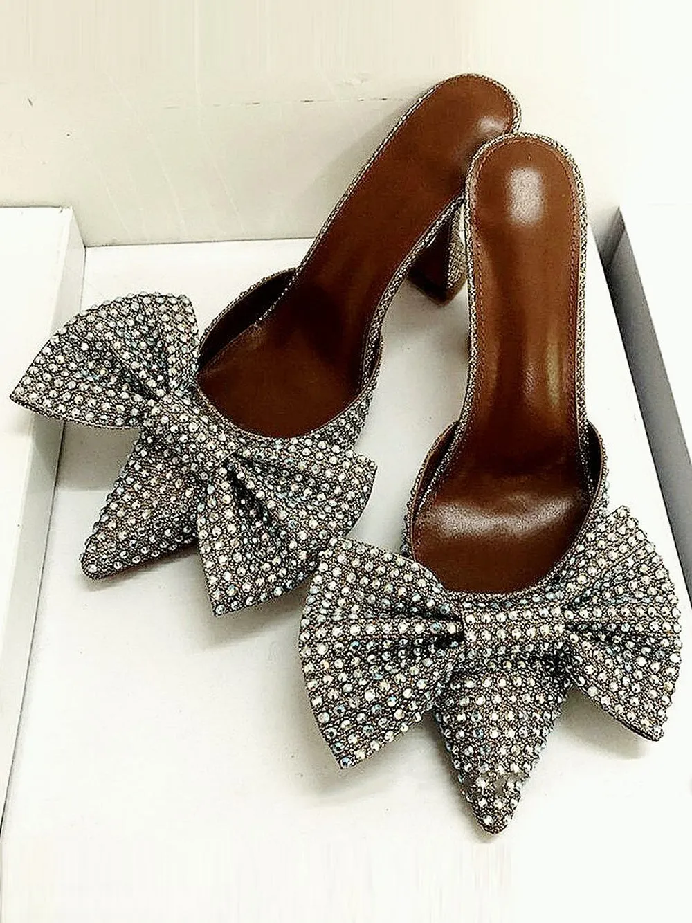 Pointed Toe Bow High Heels Pumps