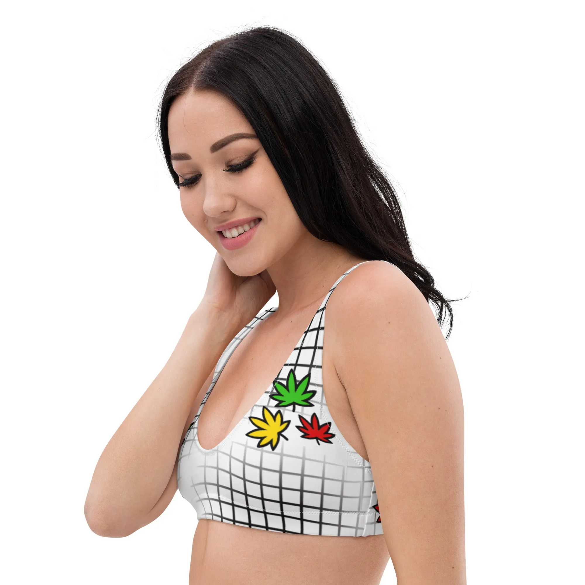 Ras Colors Grid Recycled padded bikini top