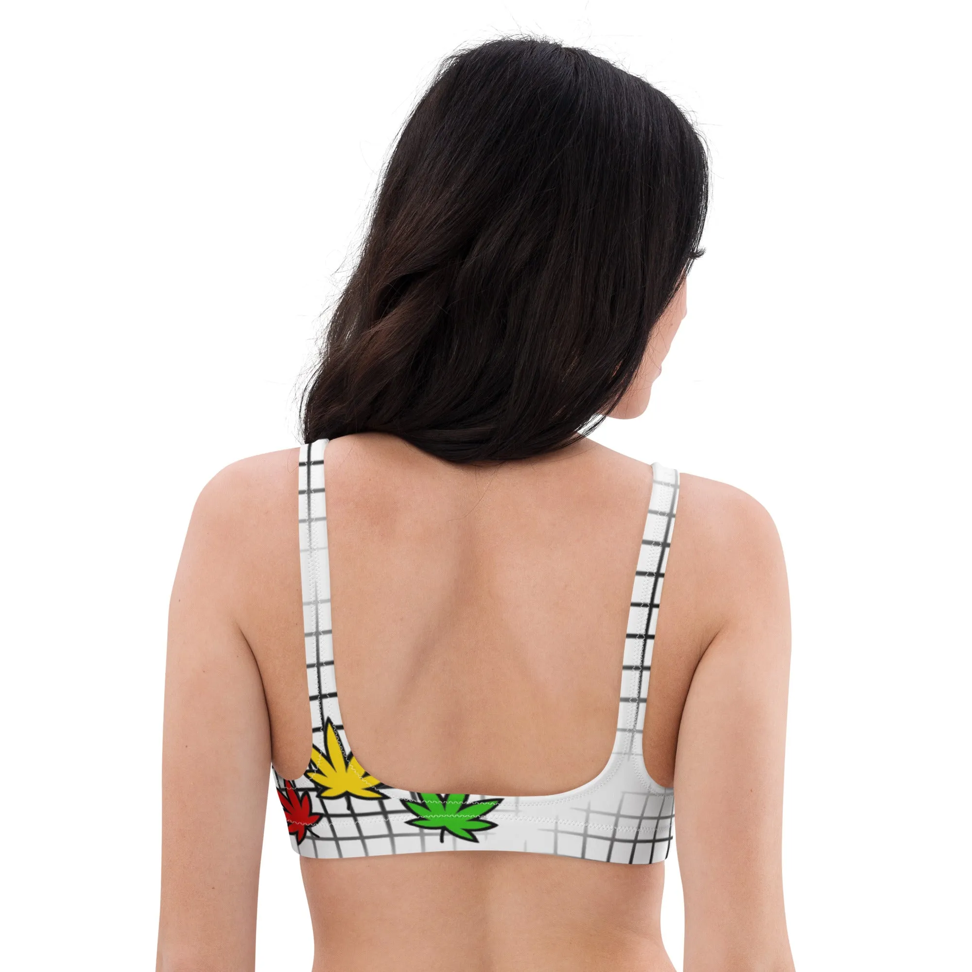 Ras Colors Grid Recycled padded bikini top