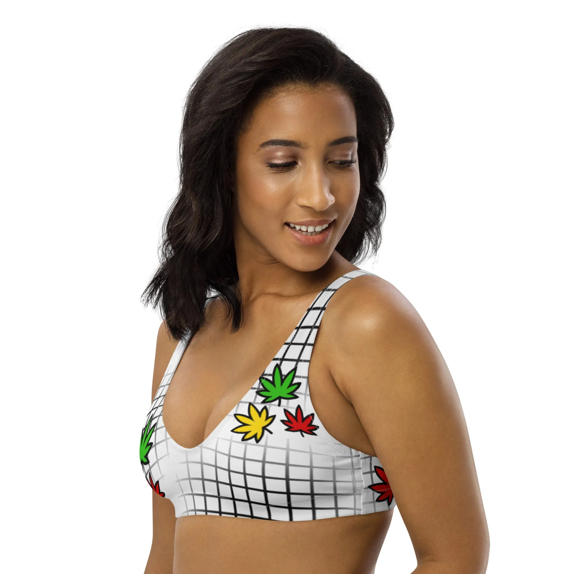 Ras Colors Grid Recycled padded bikini top