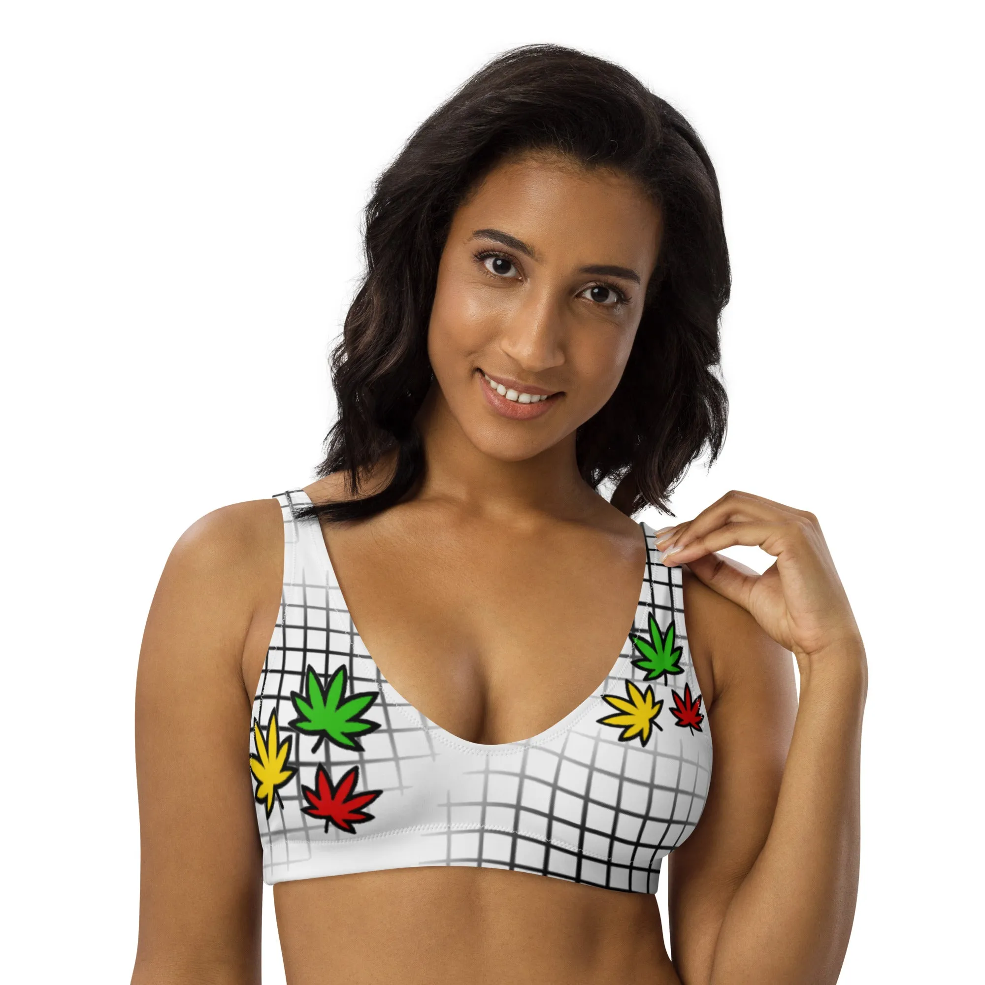 Ras Colors Grid Recycled padded bikini top