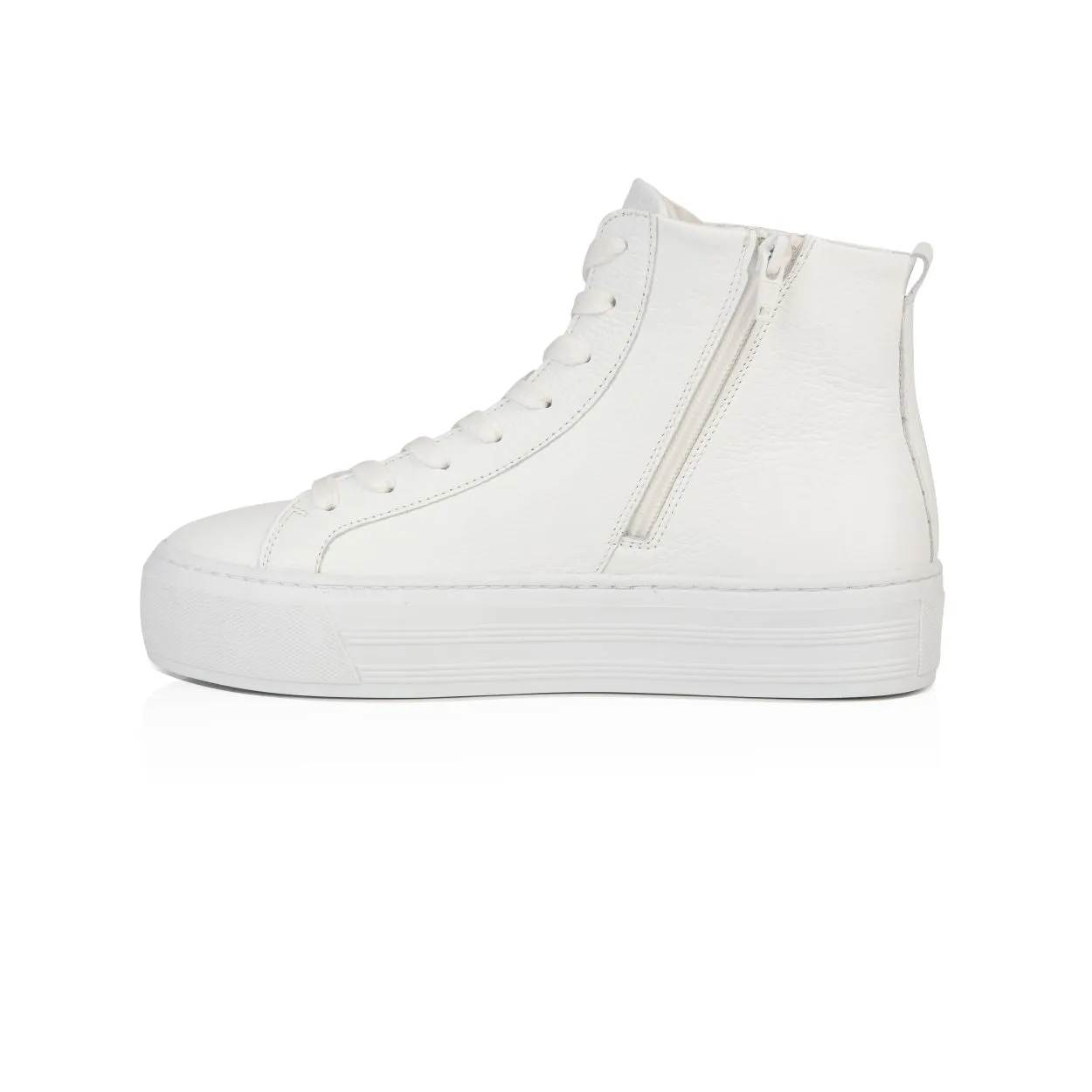 Sadie High Top: White Platform Trainers