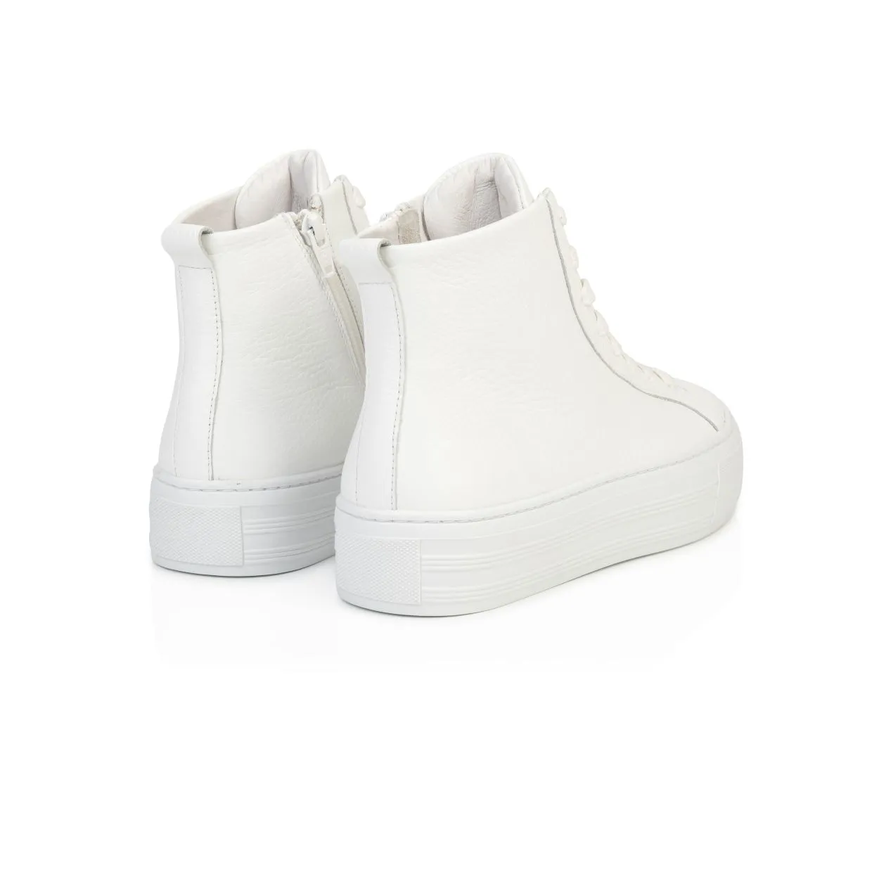 Sadie High Top: White Platform Trainers