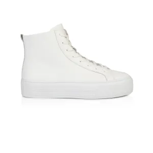 Sadie High Top: White Platform Trainers