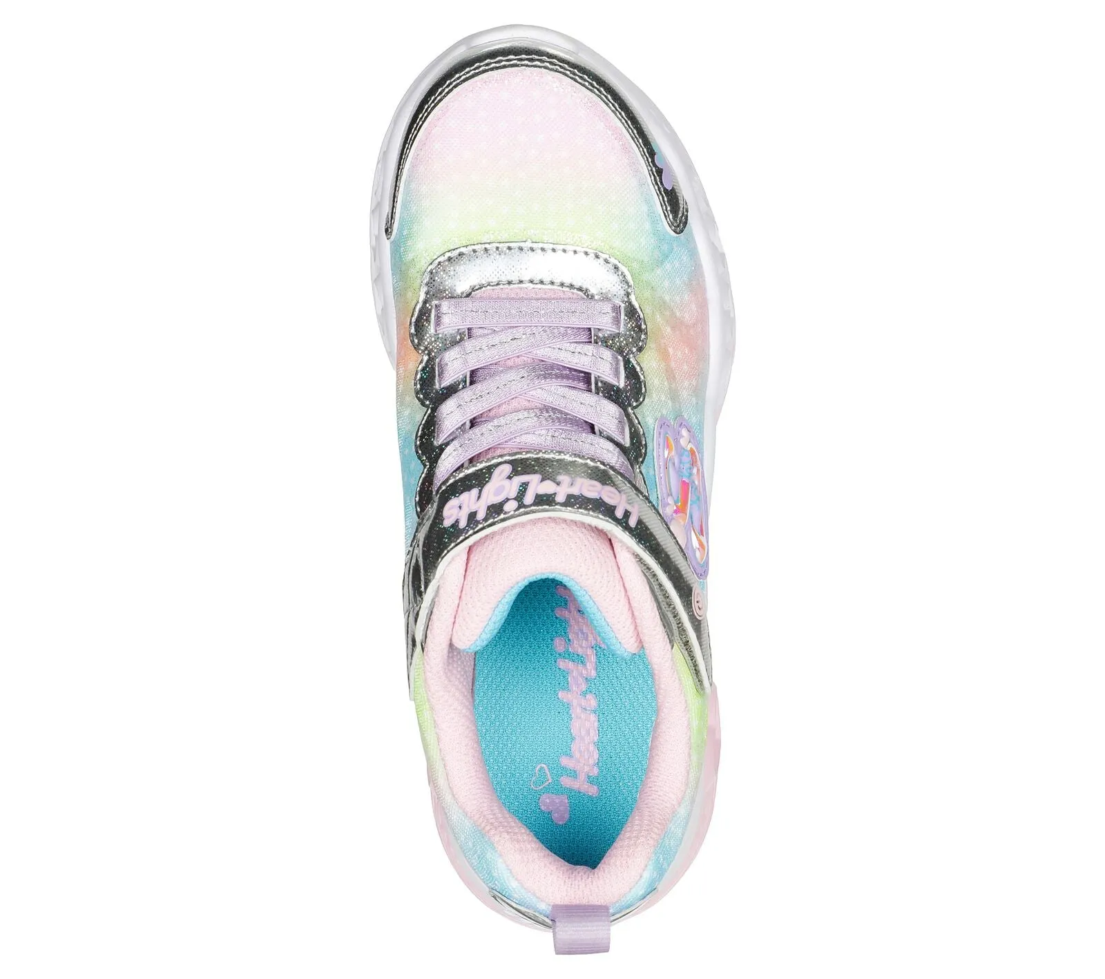 Skechers 302315L Flutter Heart Lights Simply Love SMLT Silver Multi