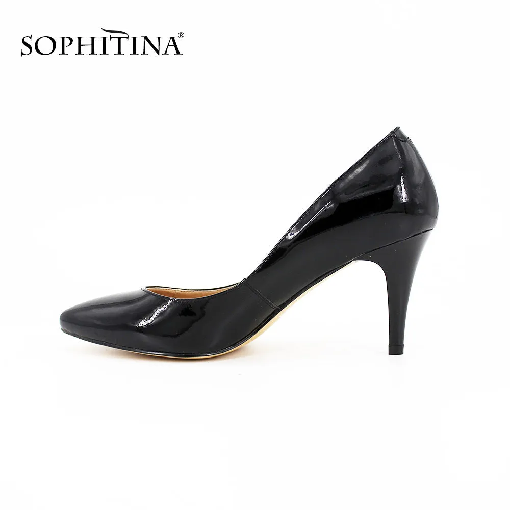 SOPHITINA Office Pumps Classics Black Pointed Toe