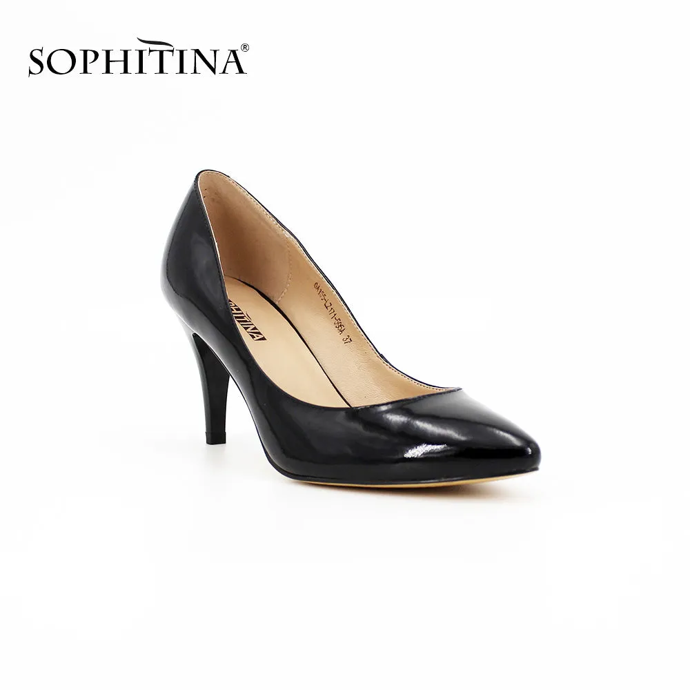 SOPHITINA Office Pumps Classics Black Pointed Toe