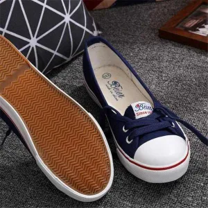 Spring summer light canvas shoes women slip-on Korean tide sneakers