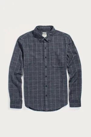 Sutton Slim Shirt / Slate Textured Windowpane