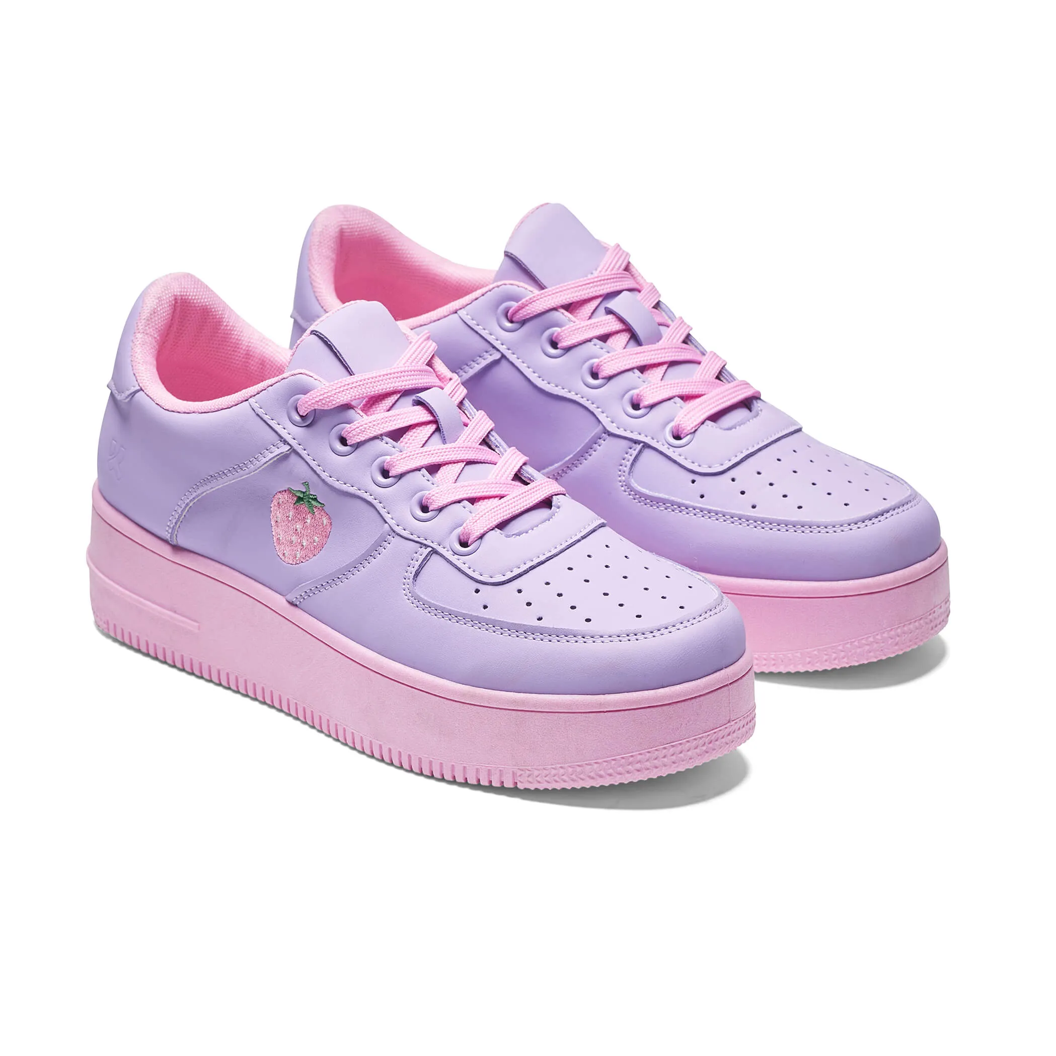 Sweet Strawberry Platform Trainers Purple