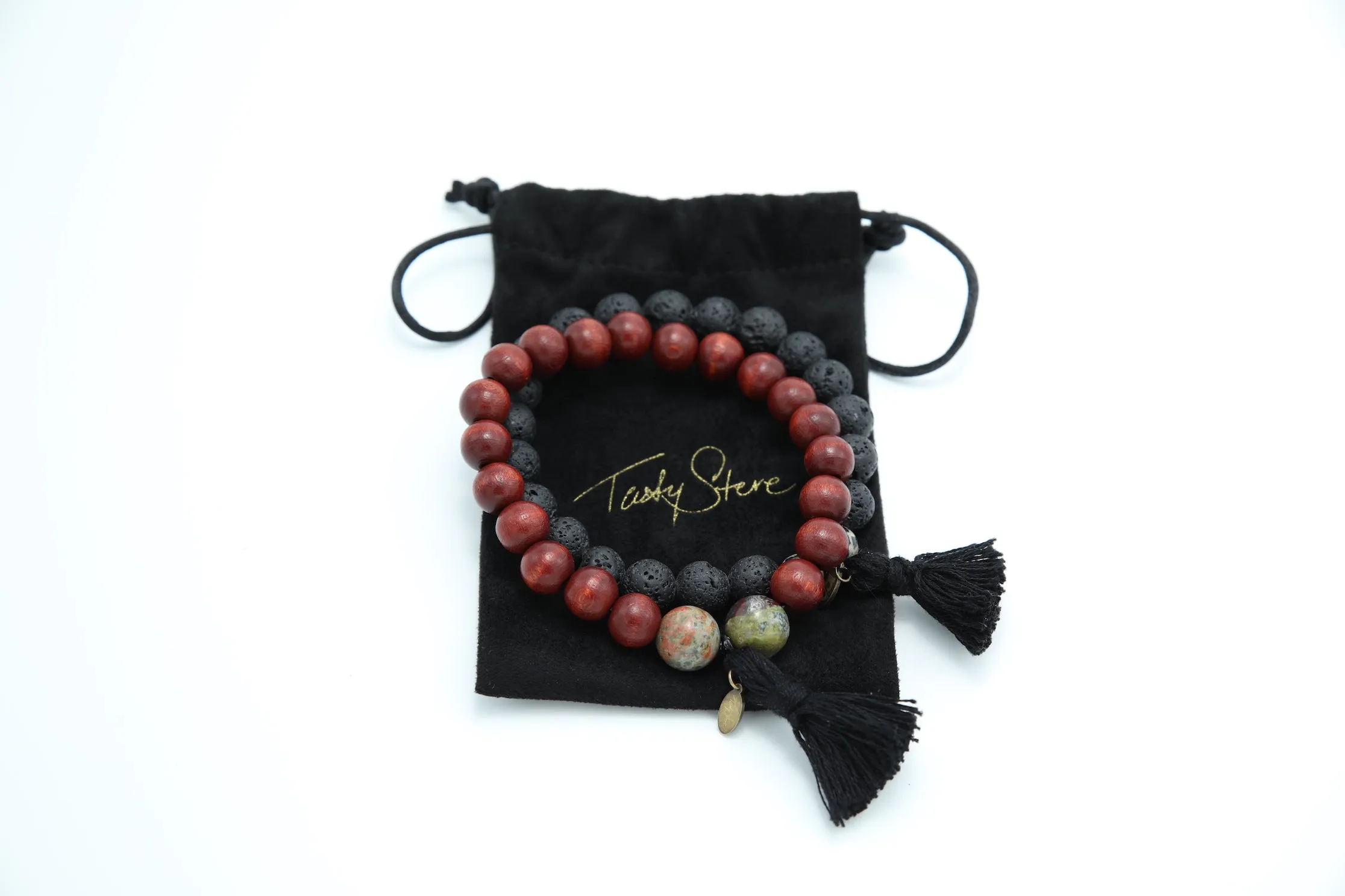 TASTY STEVE 'Stone Bracelet' - Mahogany