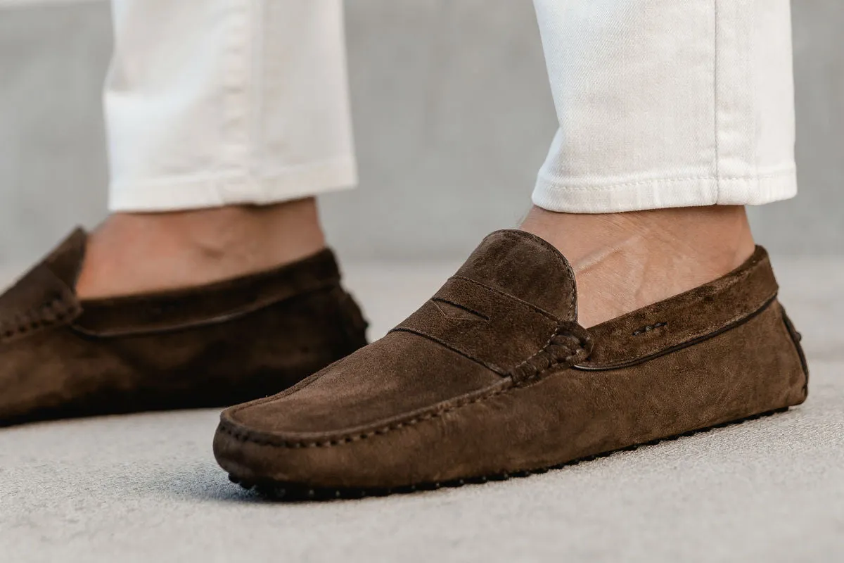 The McQueen Driving Loafer - Chocolate Suede