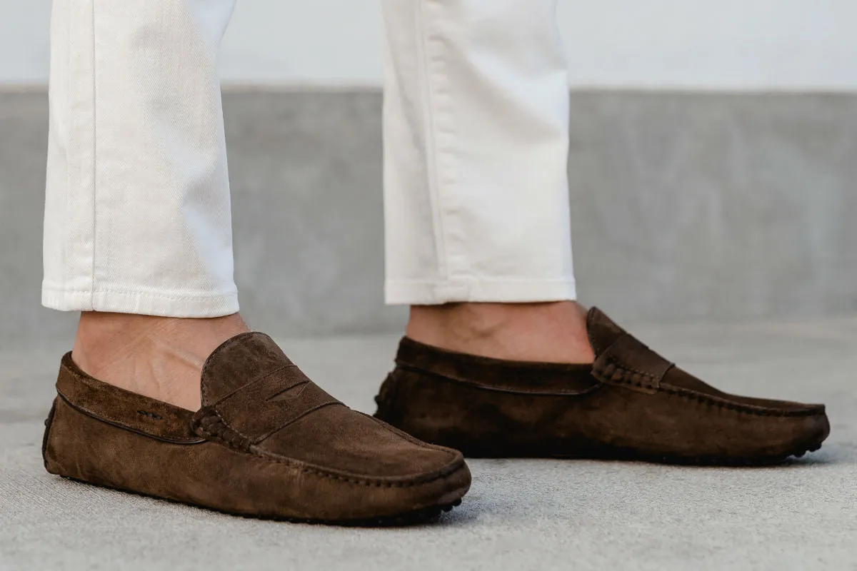 The McQueen Driving Loafer - Chocolate Suede