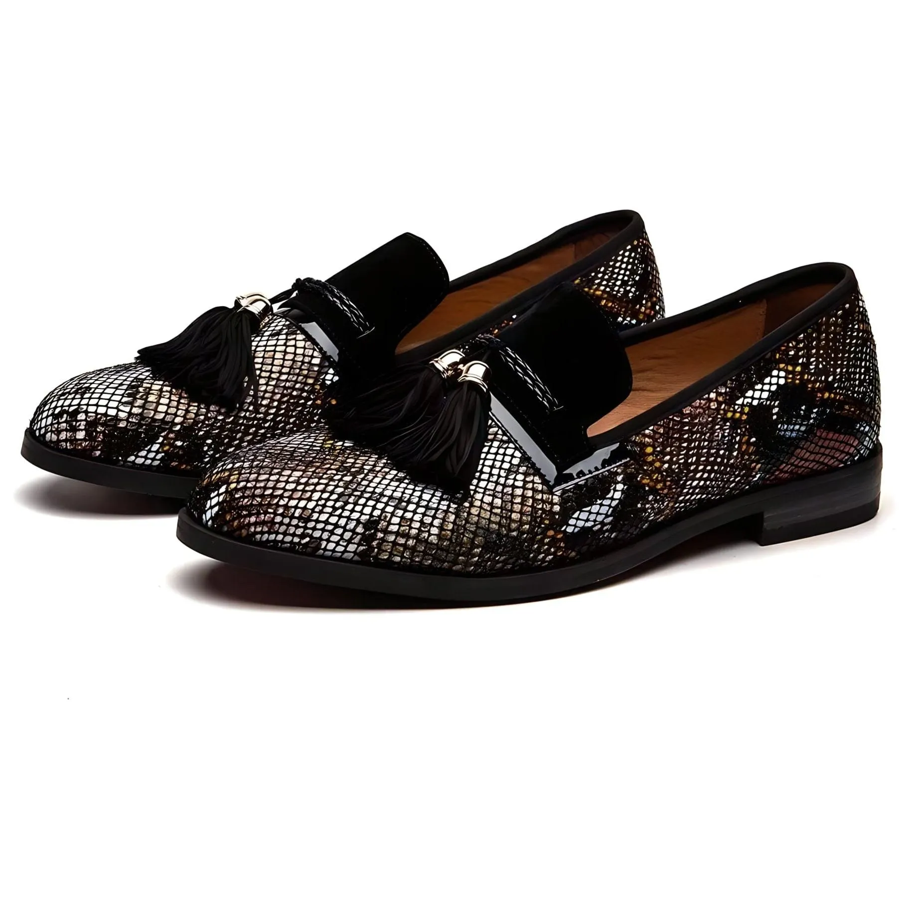 The Pierre Snakeskin Tassel Loafers - Multiple Colors