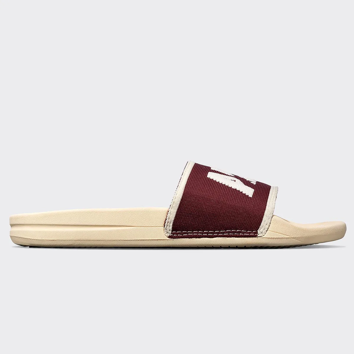 Women's Big Logo TechLoom Slide Vanilla / Burgundy / Sea Salt