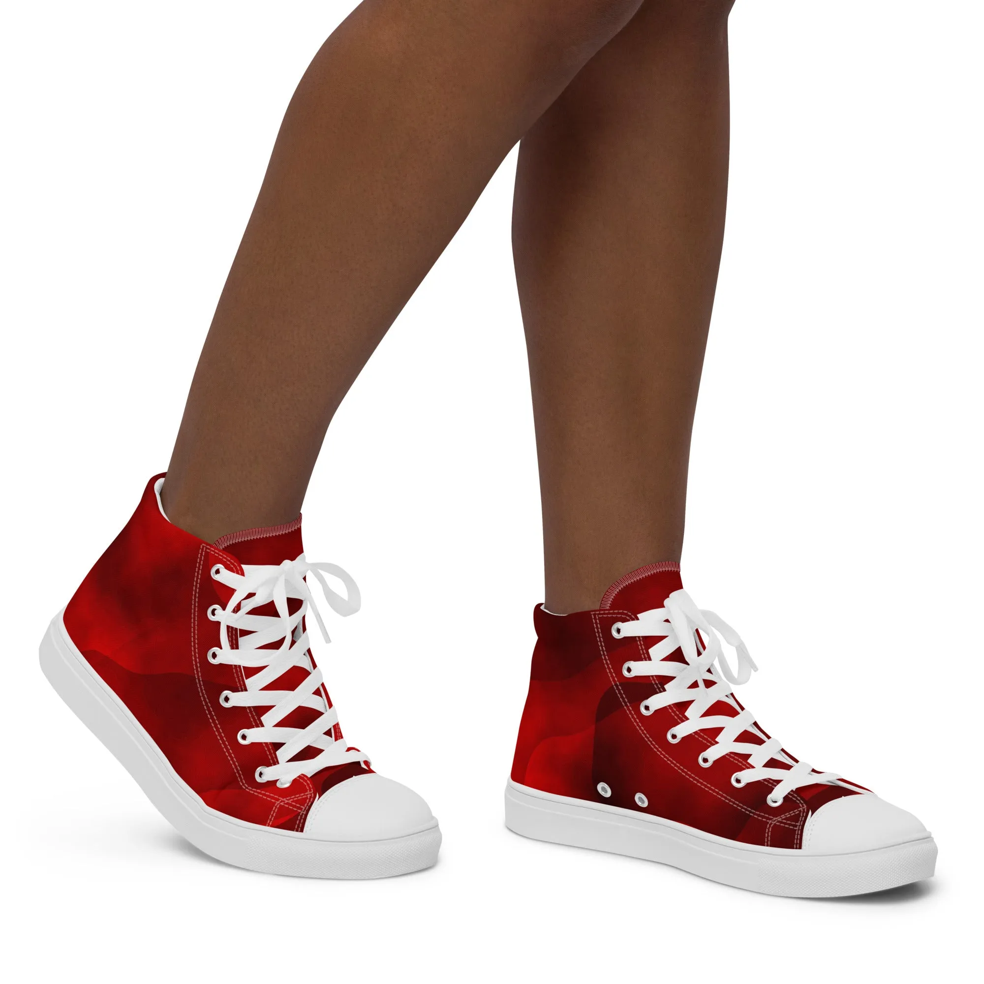 Women’s high top canvas shoes True Red