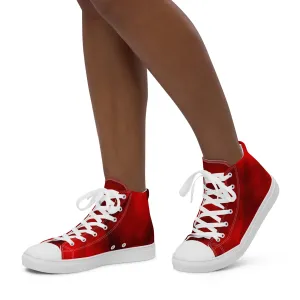 Women’s high top canvas shoes True Red