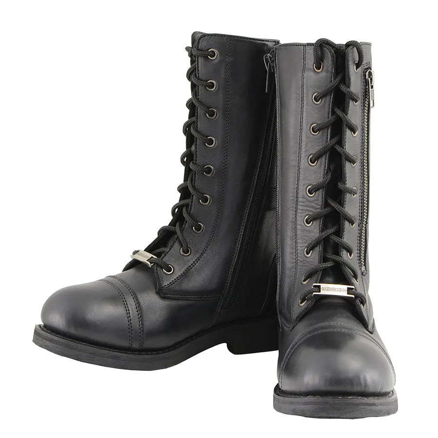 Women’s Tall Lace Front Boot w/ Buckles back & Knife Storage Pockets