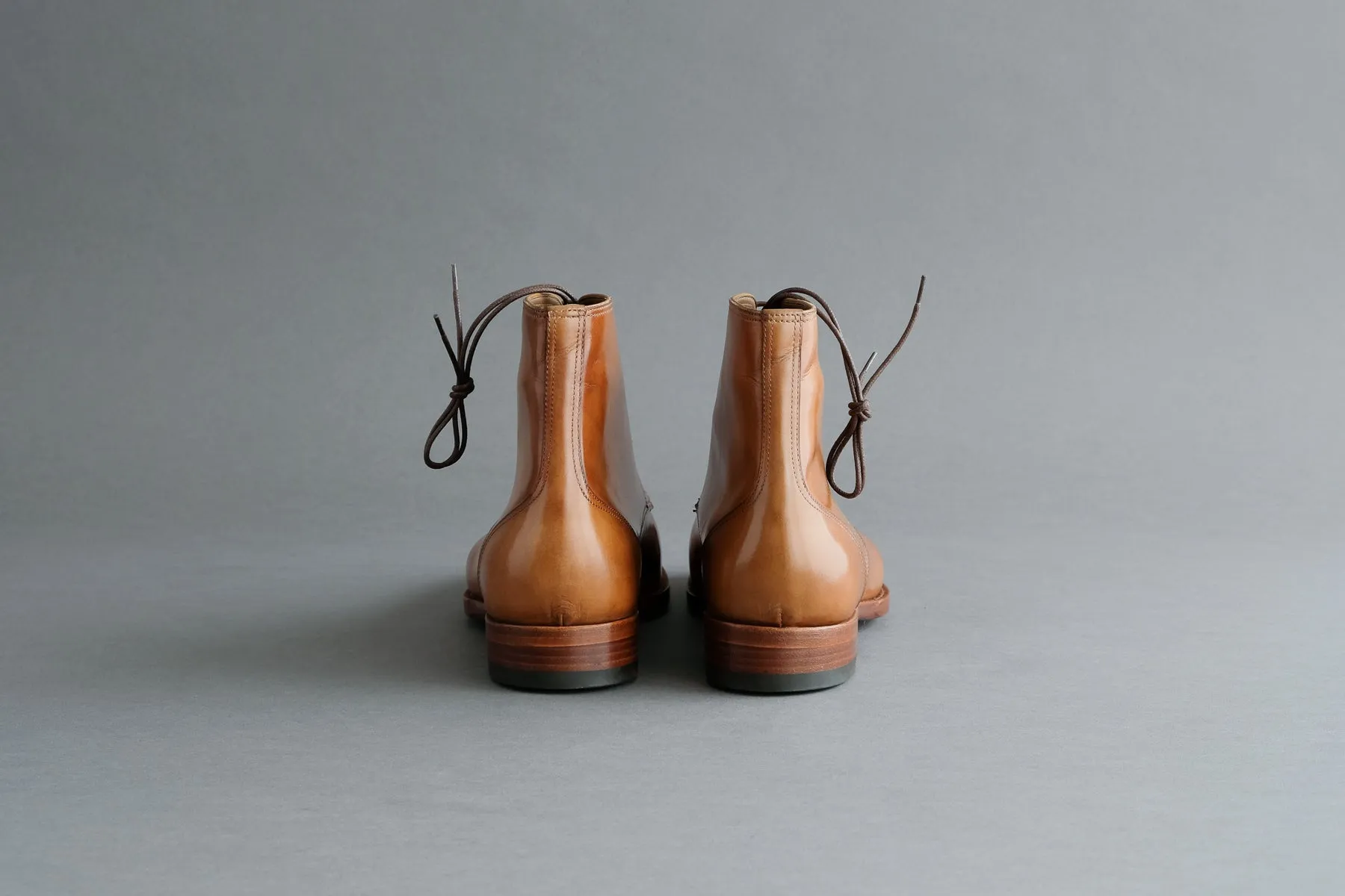 ZeroTwoTwo.Wheat Derby Boots from Bavarian Calf